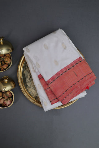 Paithani Silk Off-White Saree