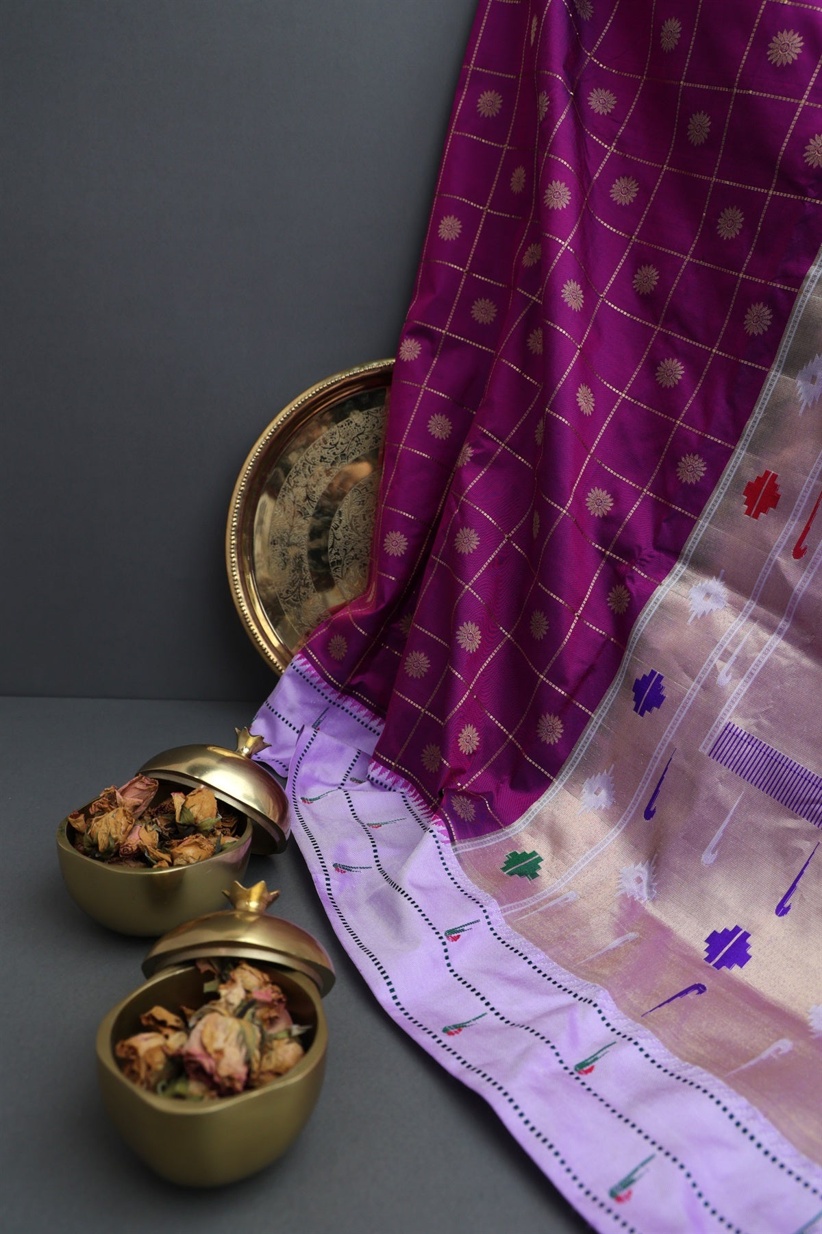 Paithani Silk Magenta Saree