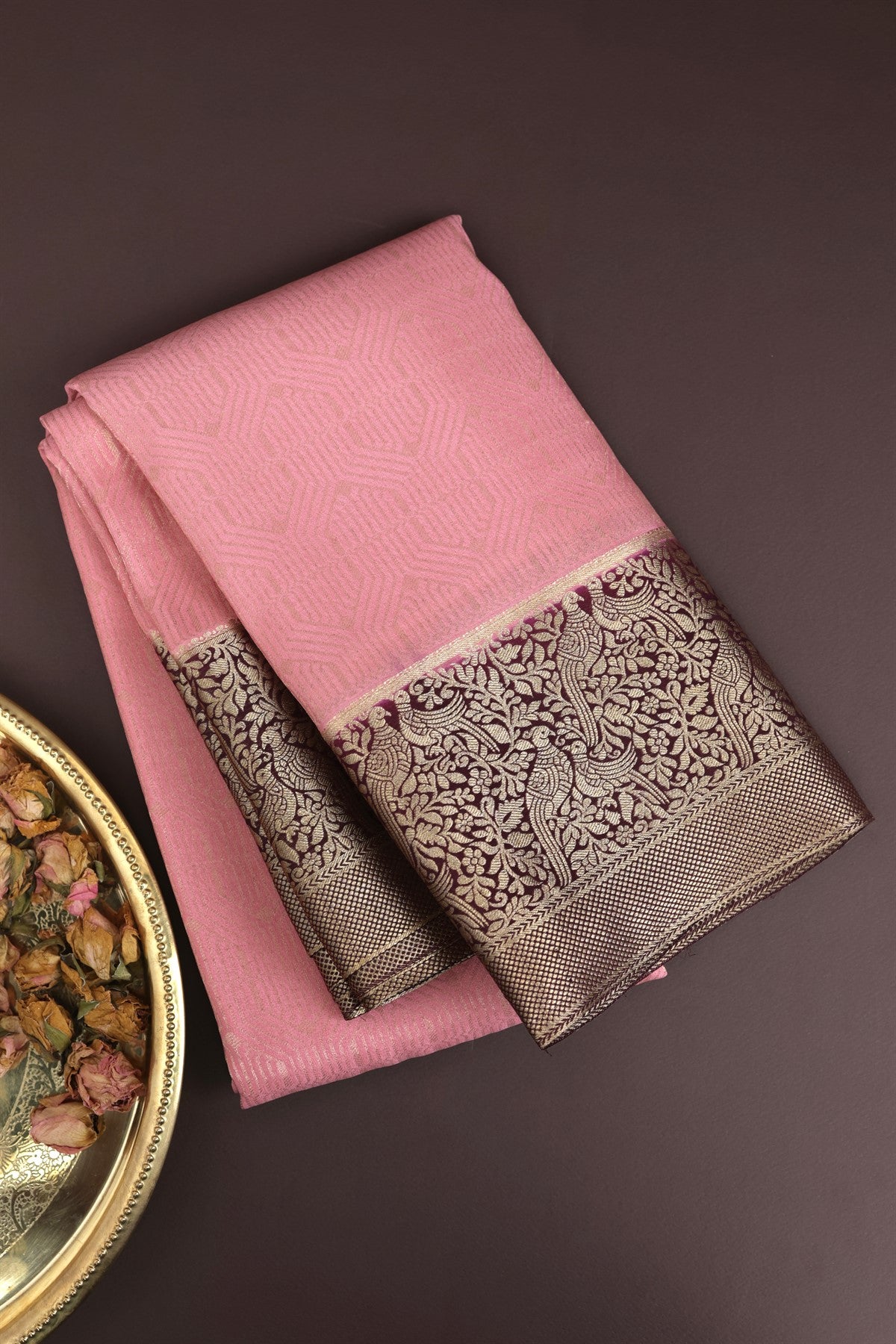 Mysore Silk Baby Pink Saree