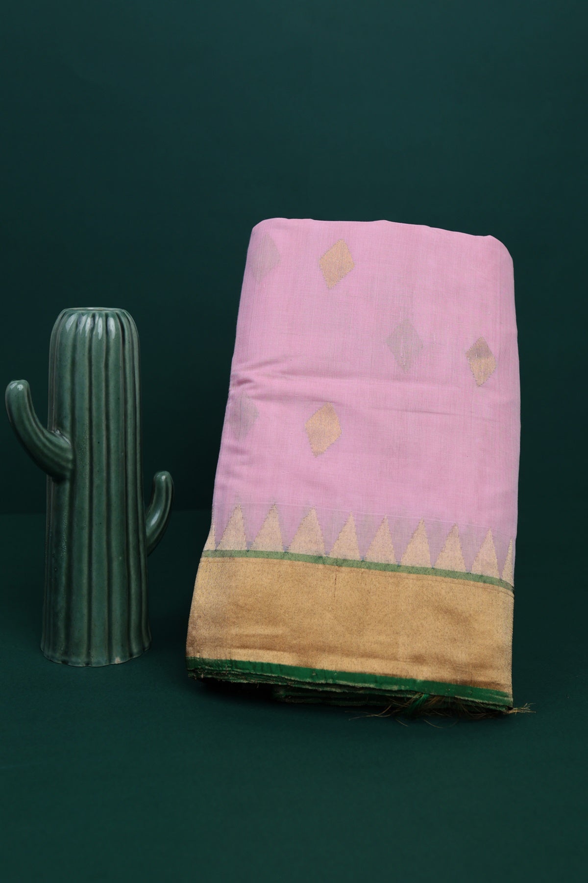 Khaadi Cotton Baby Pink Saree