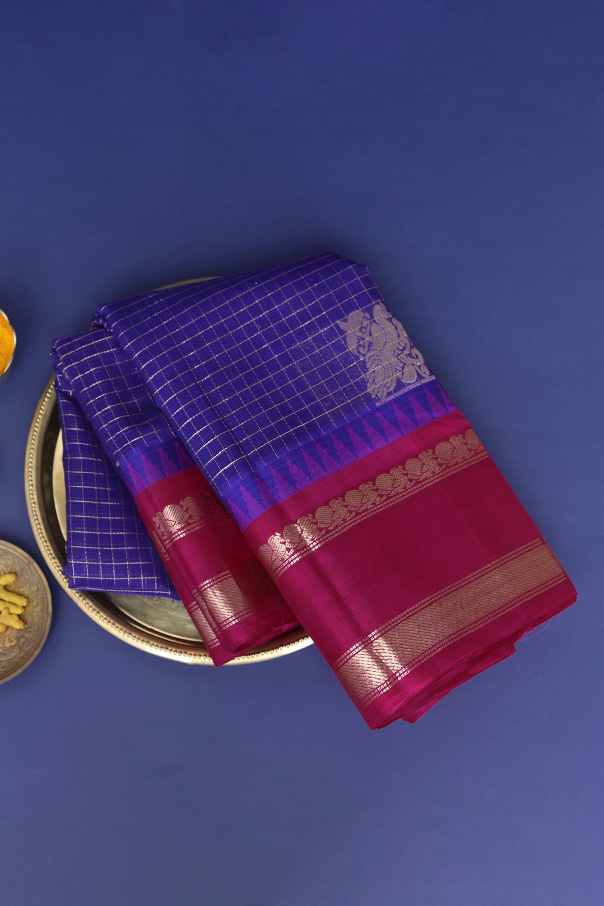 Kancheepuram Silk Royal Blue Saree