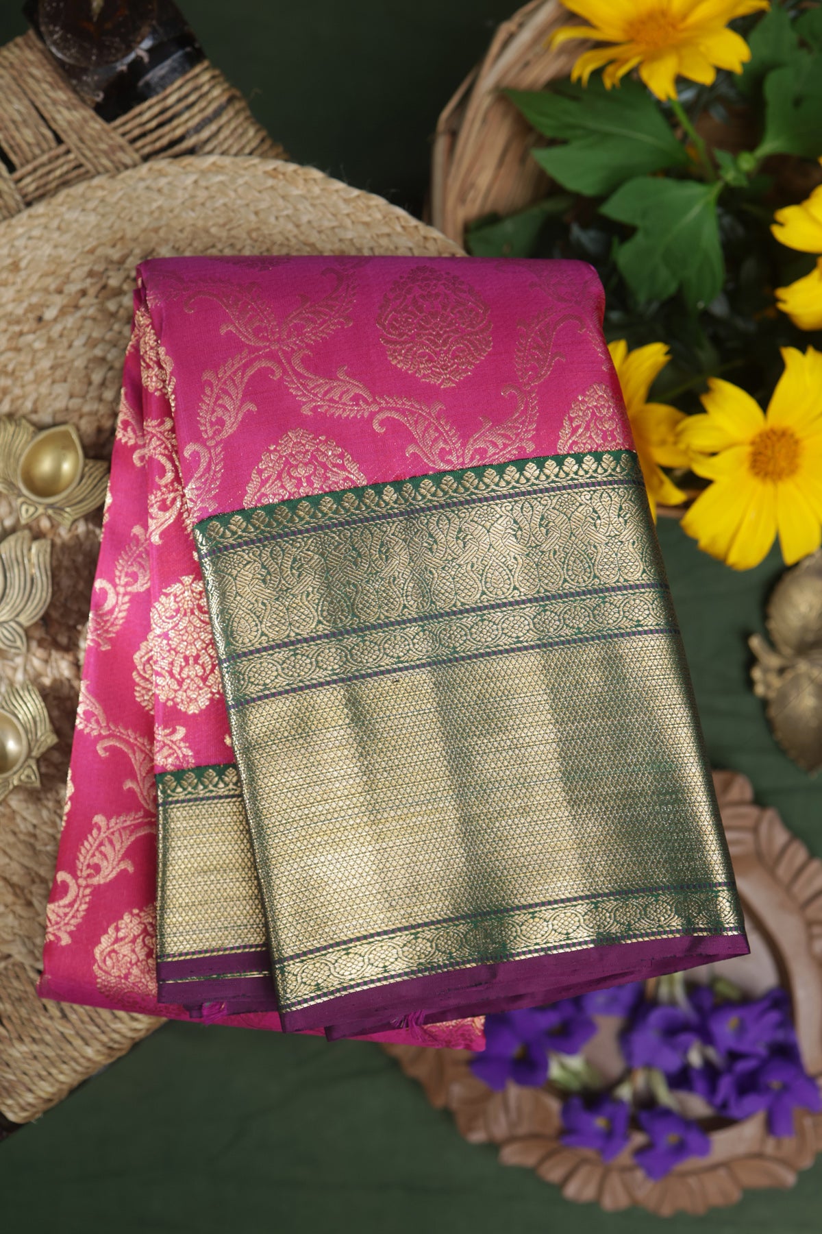 Kancheepuram Silk Pink Saree