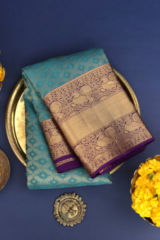 Coimbatore Silk Light Blue Saree