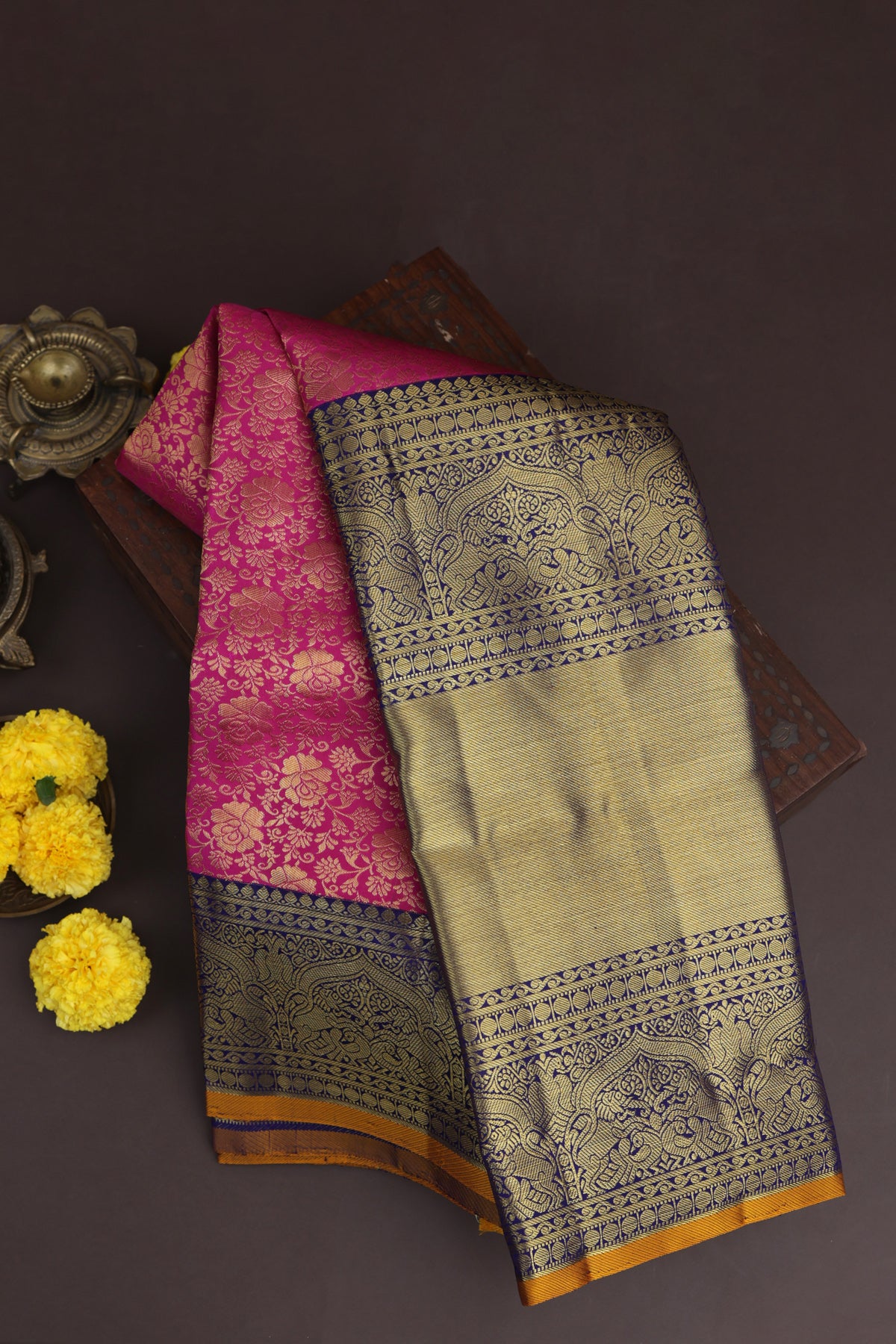 Kancheepuram Silk Pink Saree