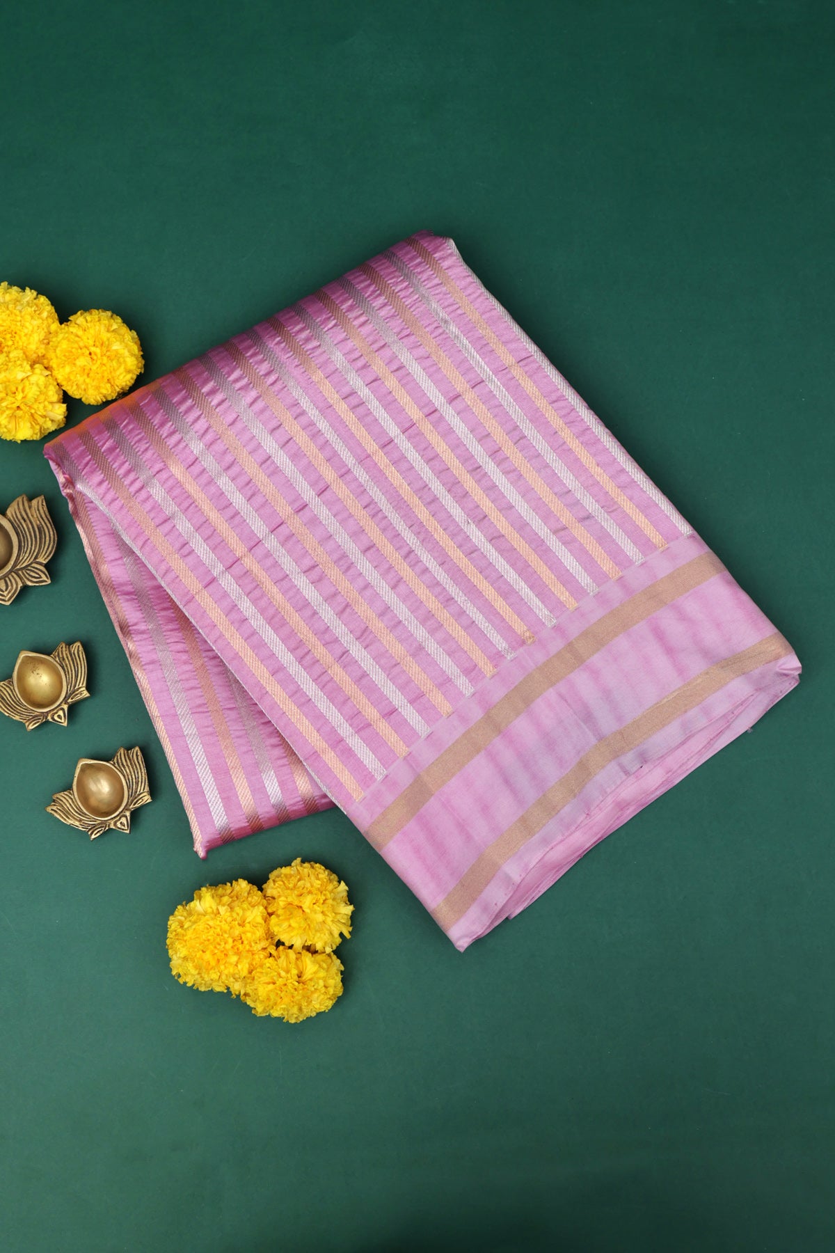 Matka Silk Lavender Saree