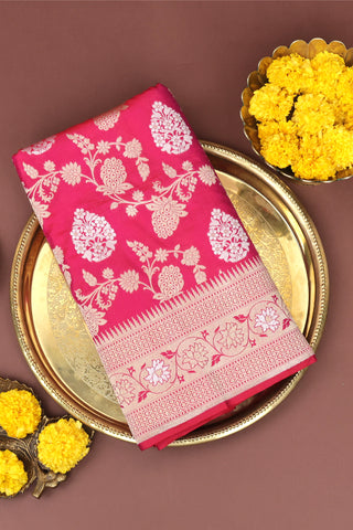 Banarasi Silk Rani Pink Saree