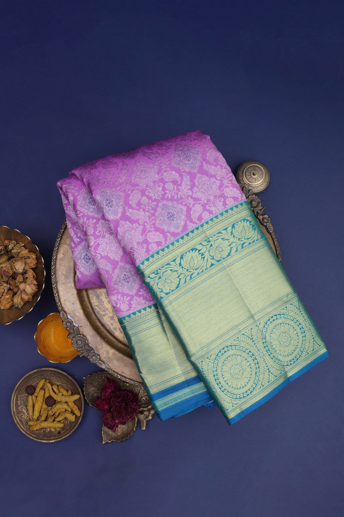 Kancheepuram Silk Lilac Saree