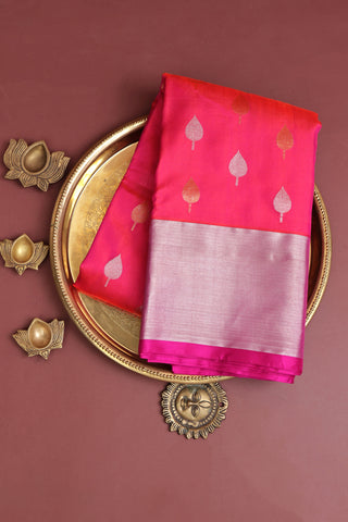 Venkatagiri Silk Peach Saree