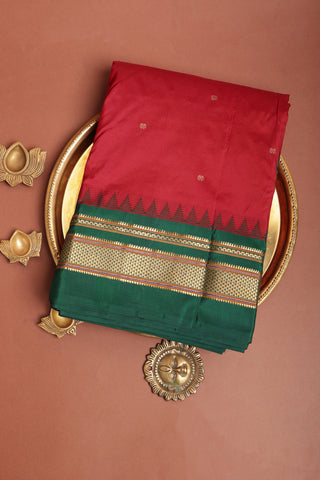 Narayanpet Silk Red Saree