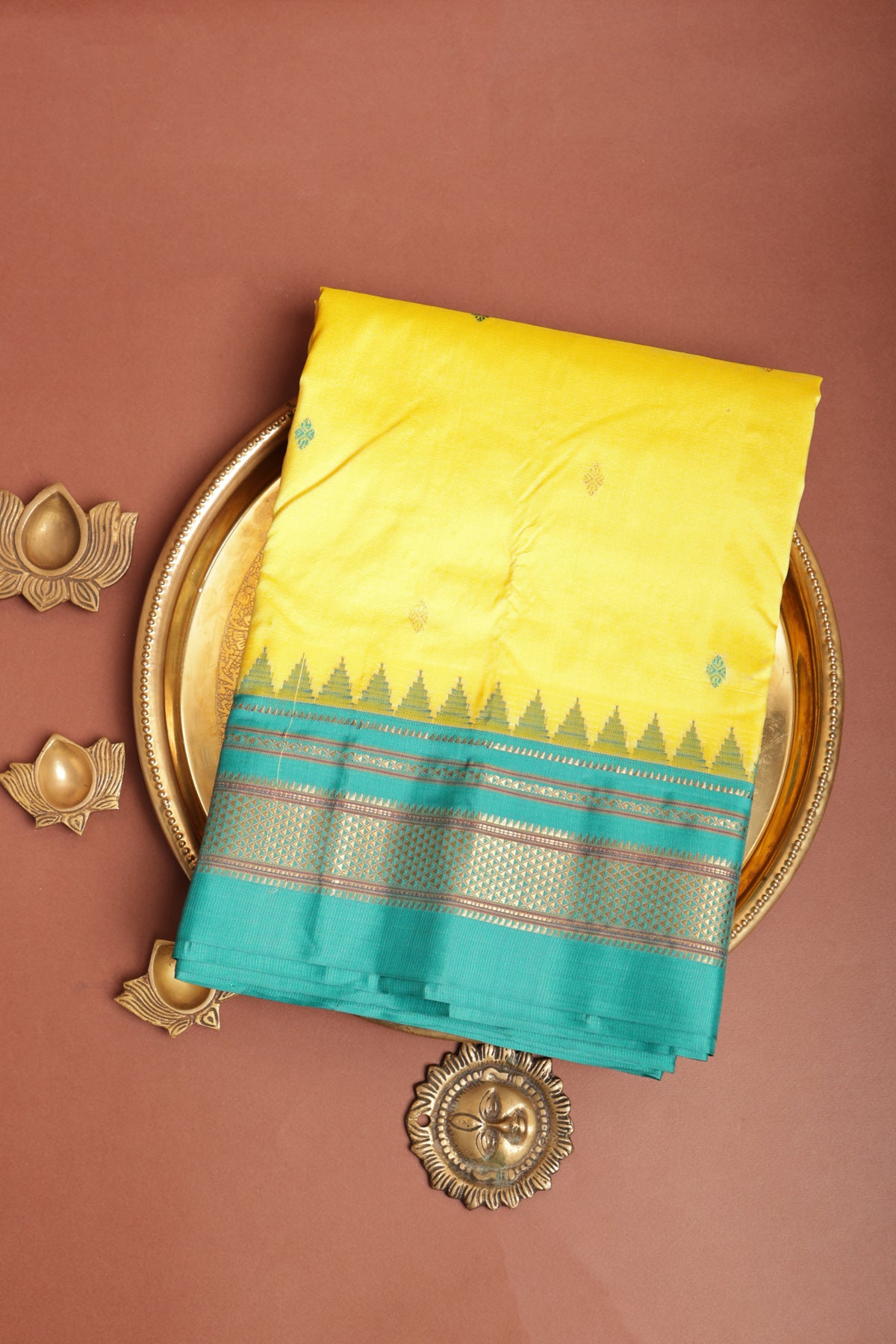 Narayanpet Silk Yellow Saree