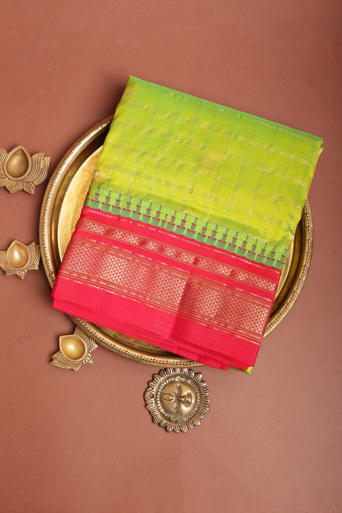 Narayanpet Silk Parrot Green Saree