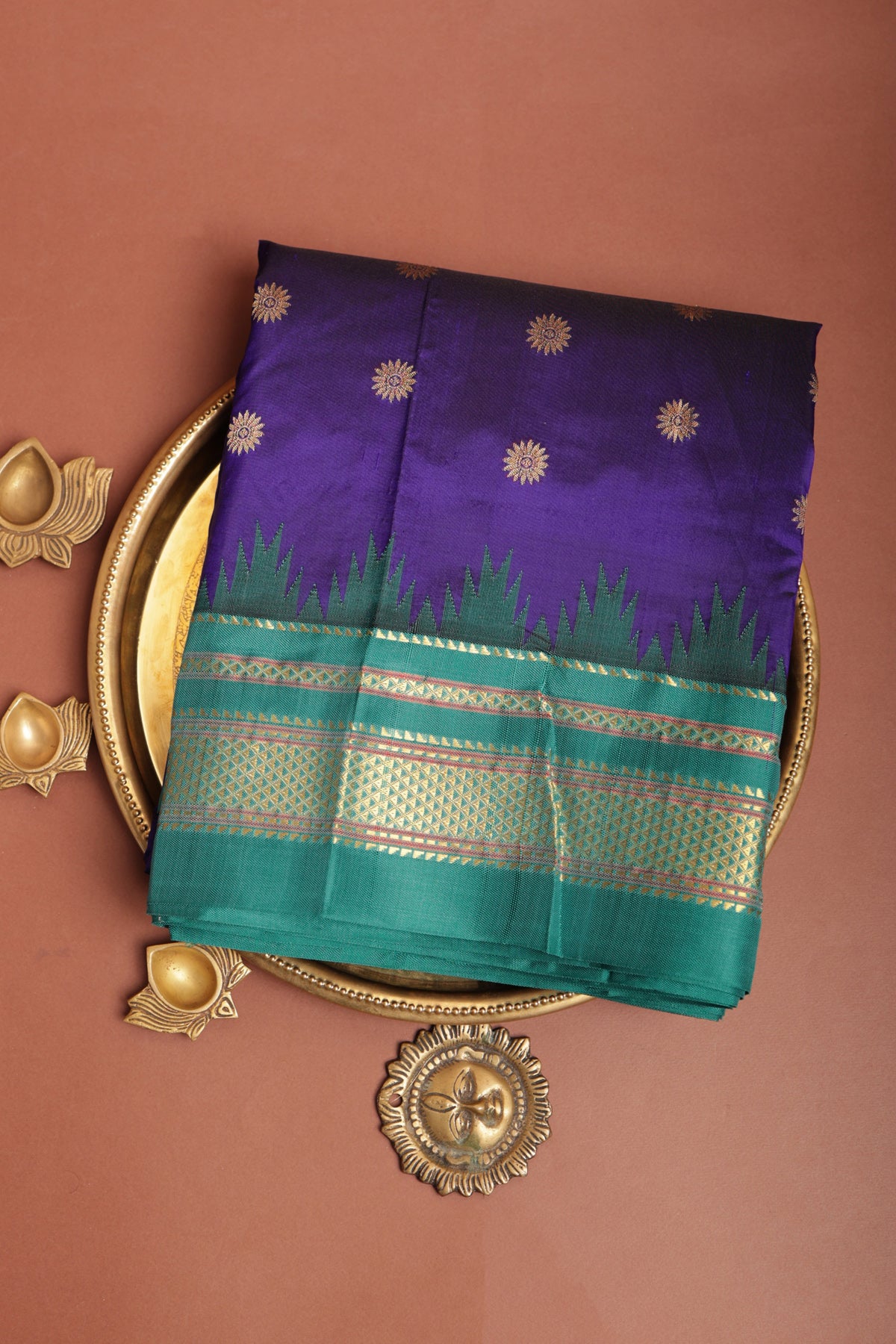 Narayanpet Silk Navy Blue Saree