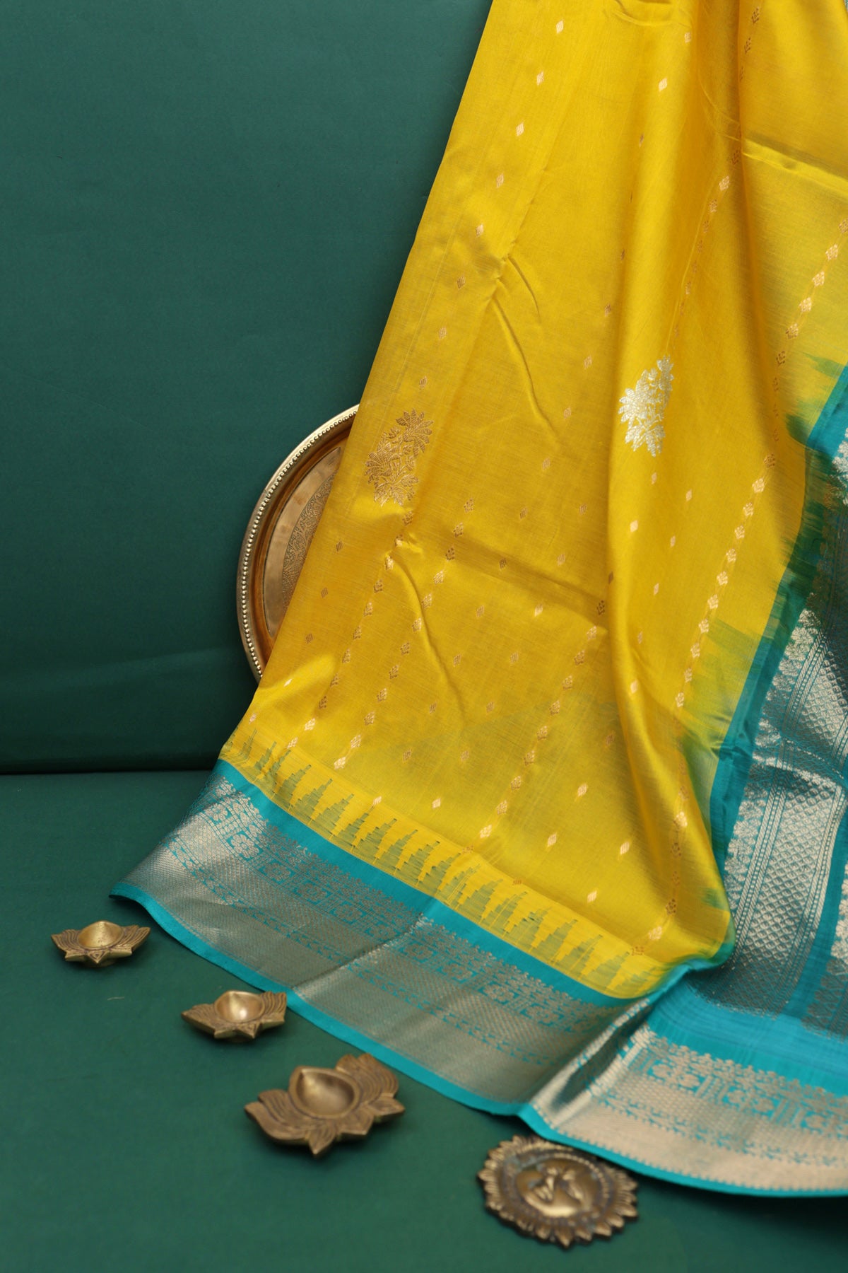 Kuppadam Sico Yellow Saree