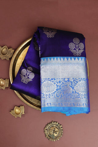 Venkatagiri Silk Navy Blue Saree