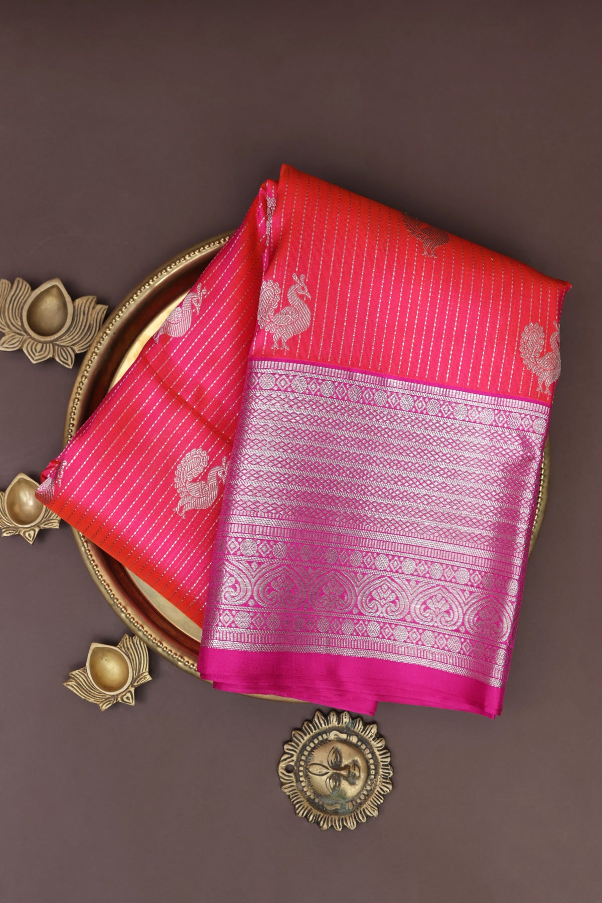 Venkatagiri Silk Blush Pink Saree