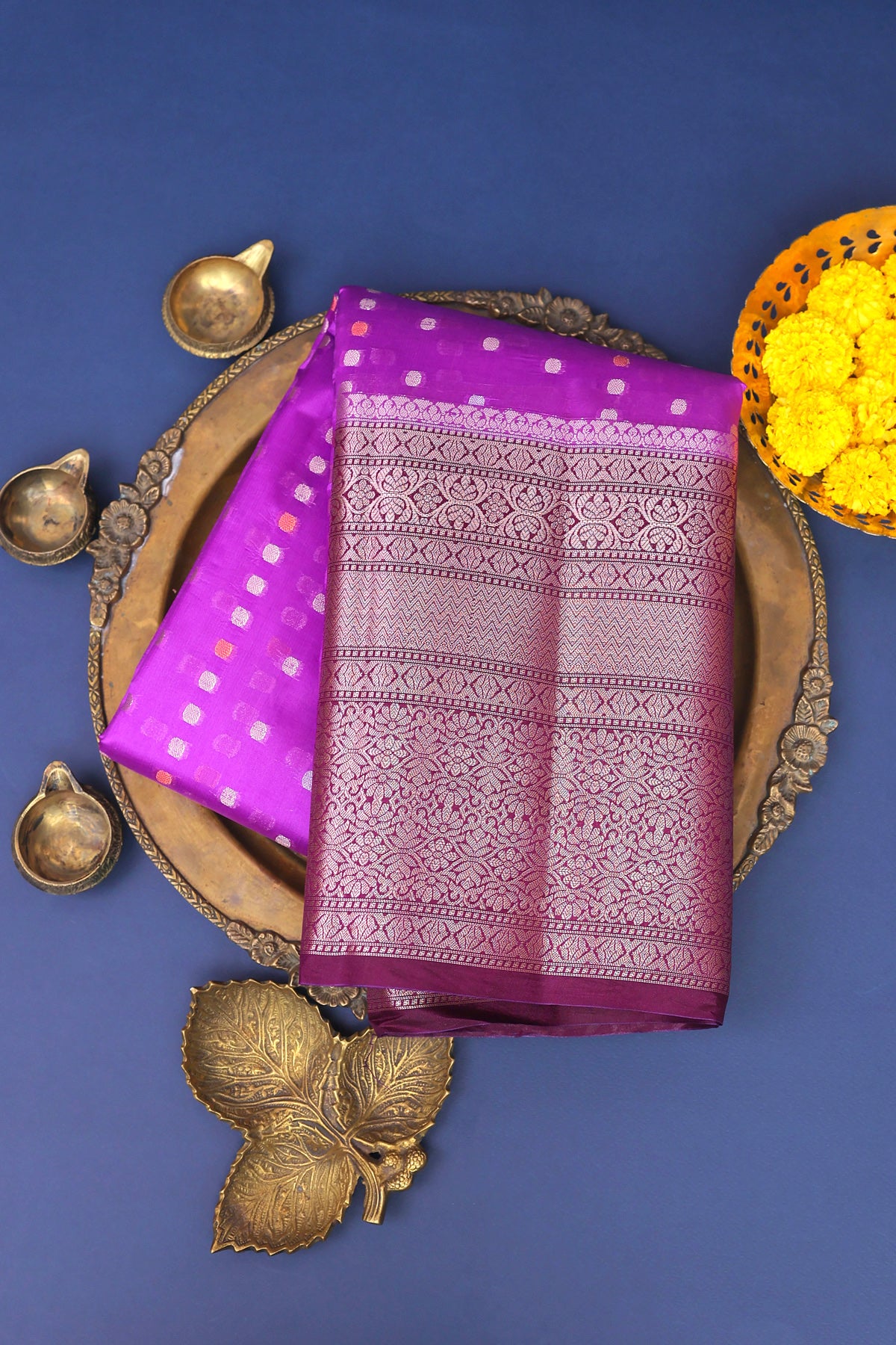 Chiniya Silk Pink Saree