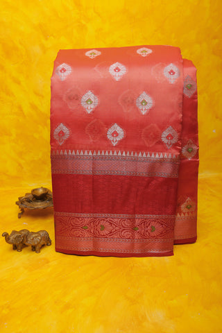 Chiniya Silk Peach Saree