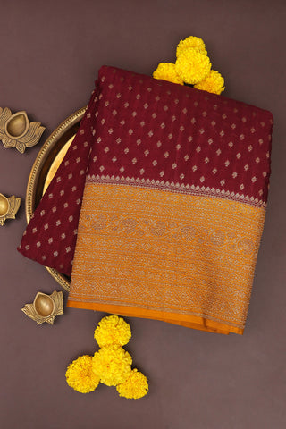 Banarasi Georgette Maroon Saree