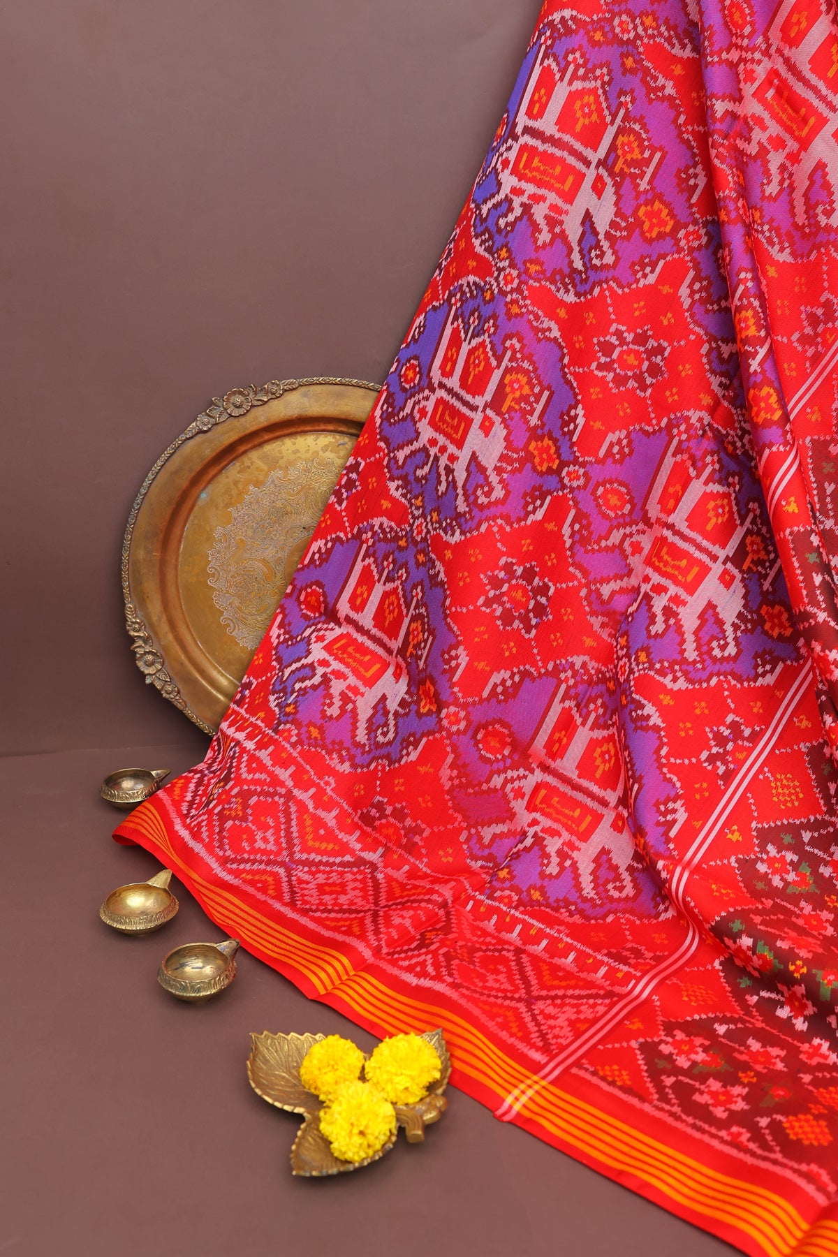 Patola Silk Red Saree