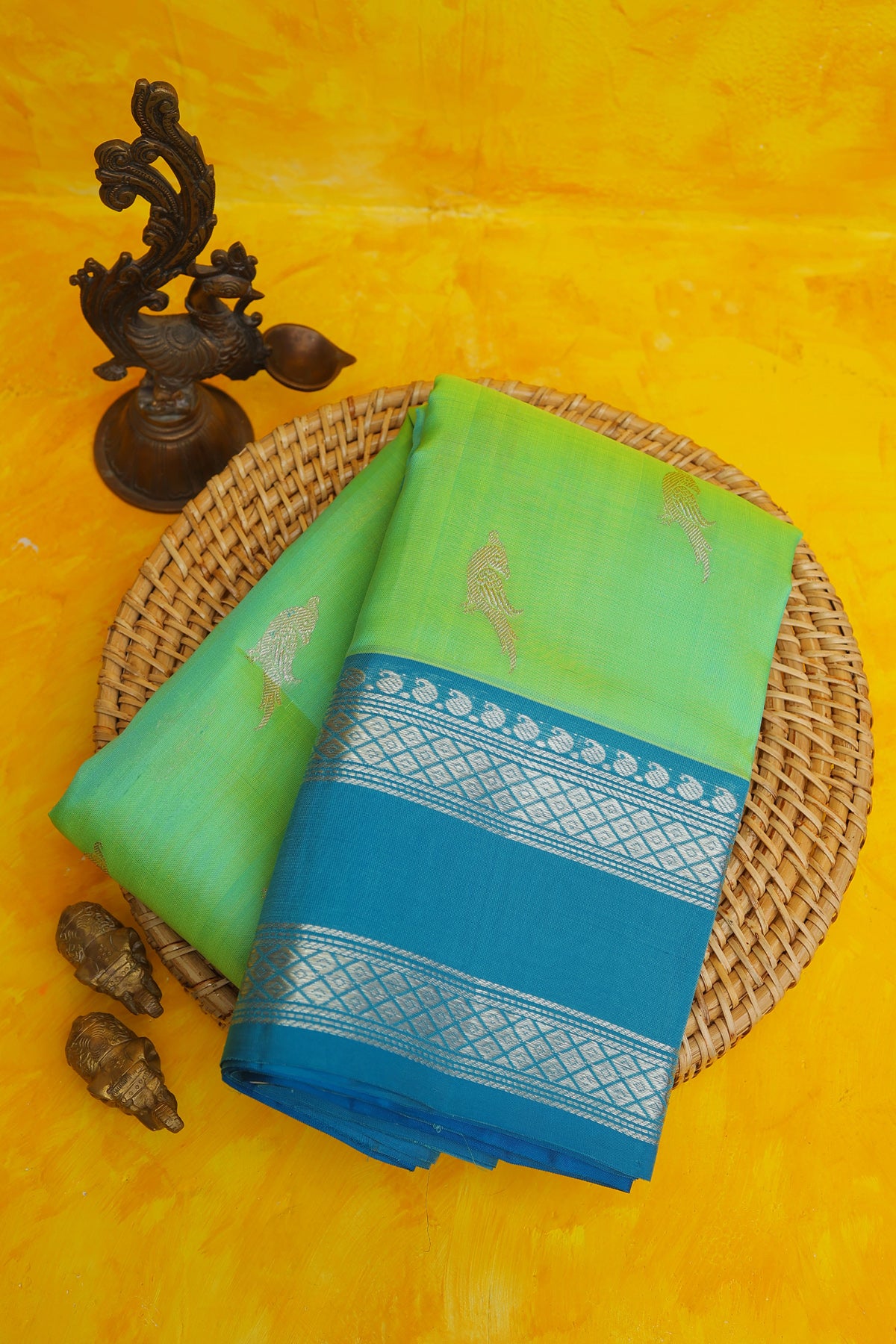 Venkatagiri Silk Sea Green Saree