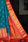 Gadwal Silk Buttis Peacock Blue Saree