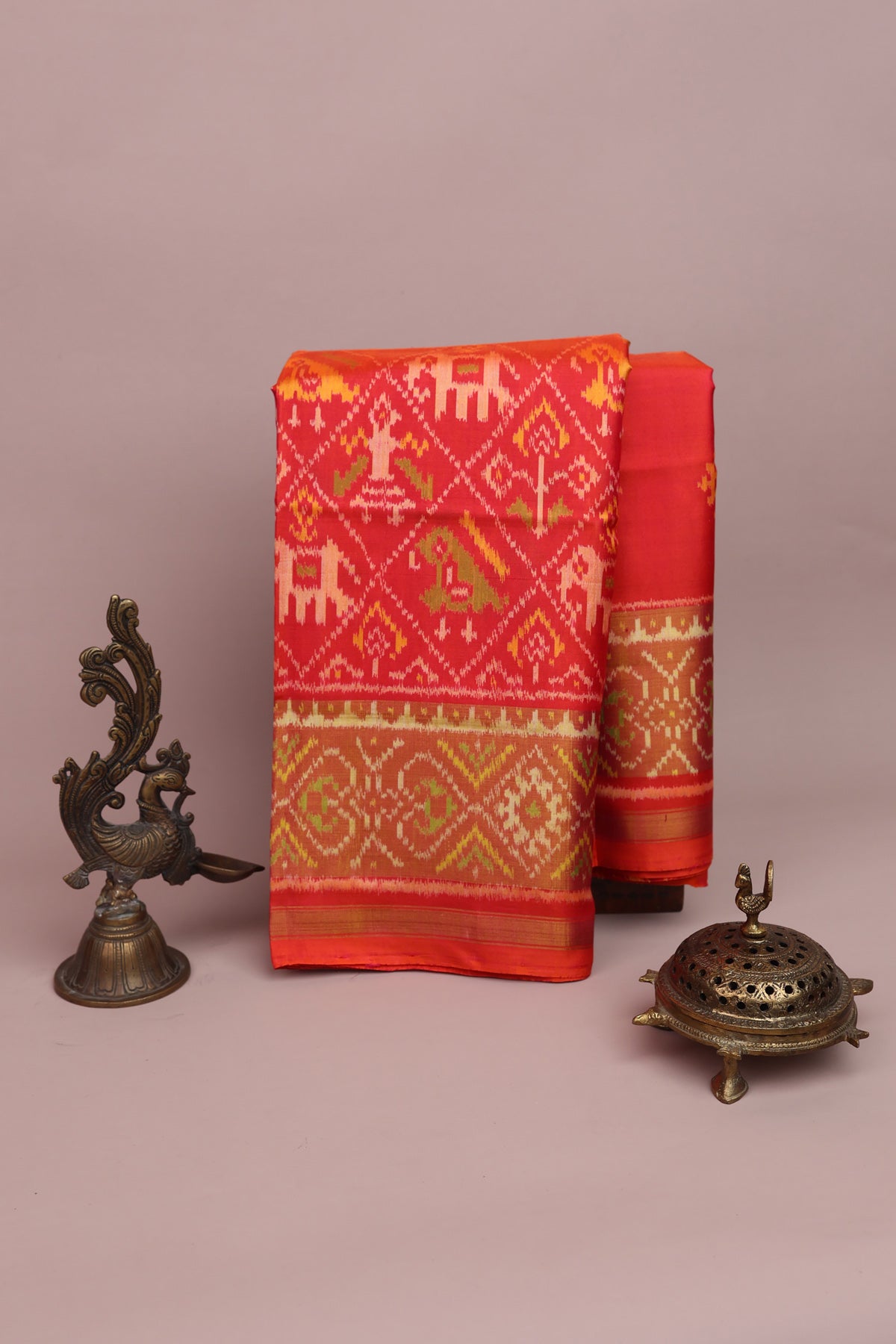 Patola Silk Orange Saree