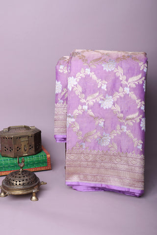 Banarasi Silk Lavender Saree