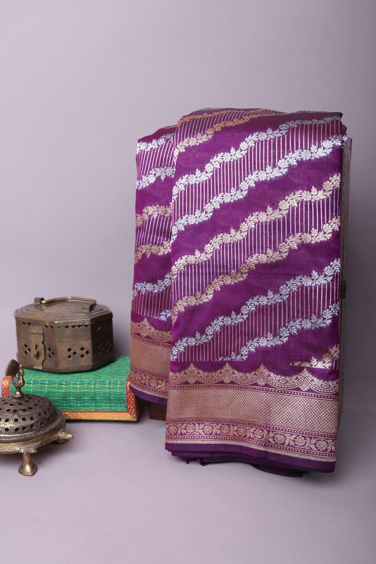 Banarasi Silk Magenta Saree