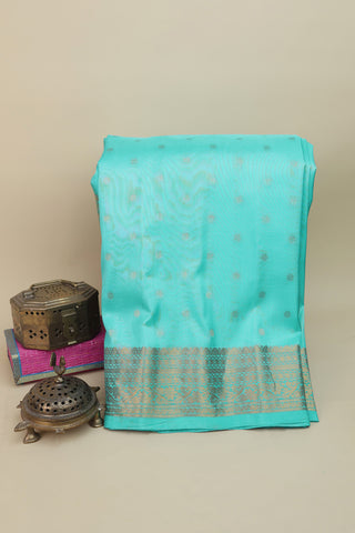 Gadwal Silk Sea Blue Saree