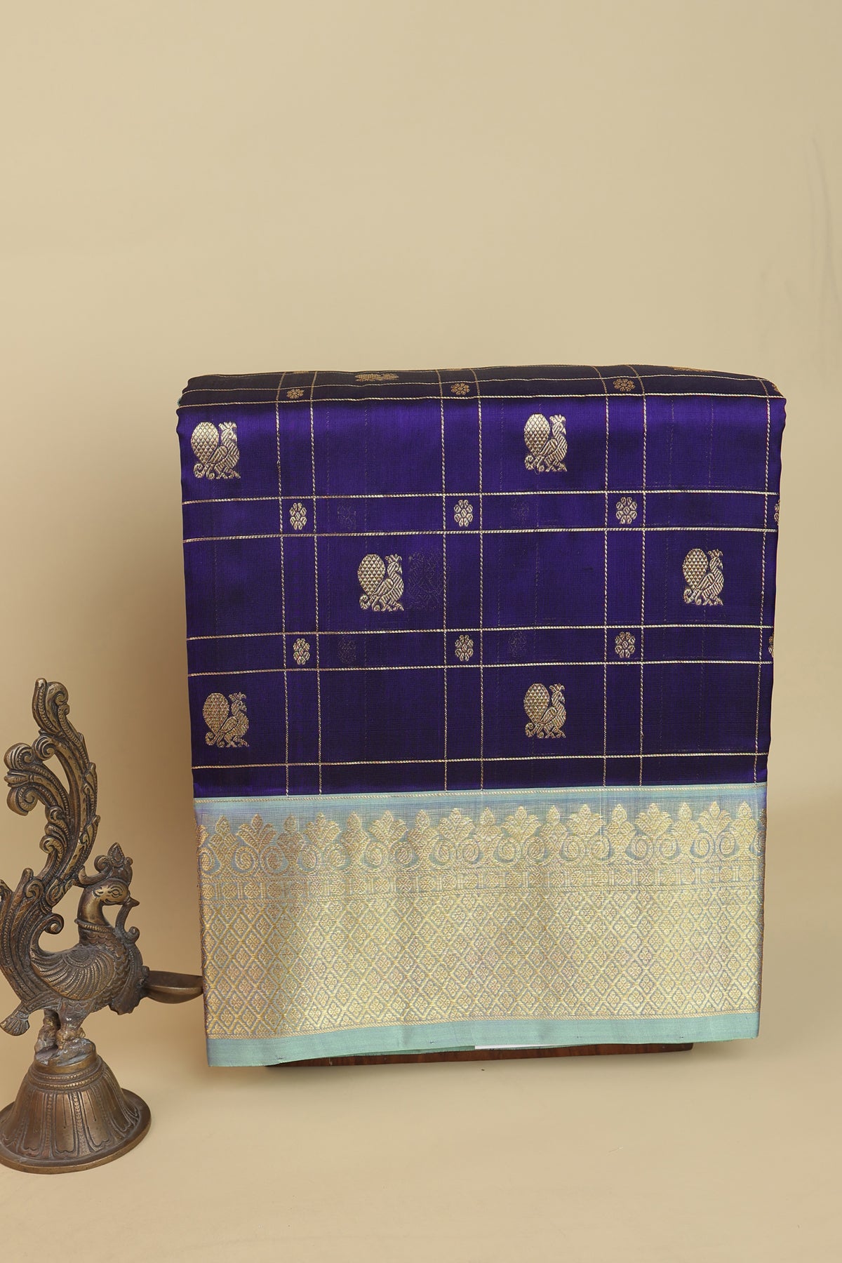 Venkatagiri Silk Navy Blue Saree