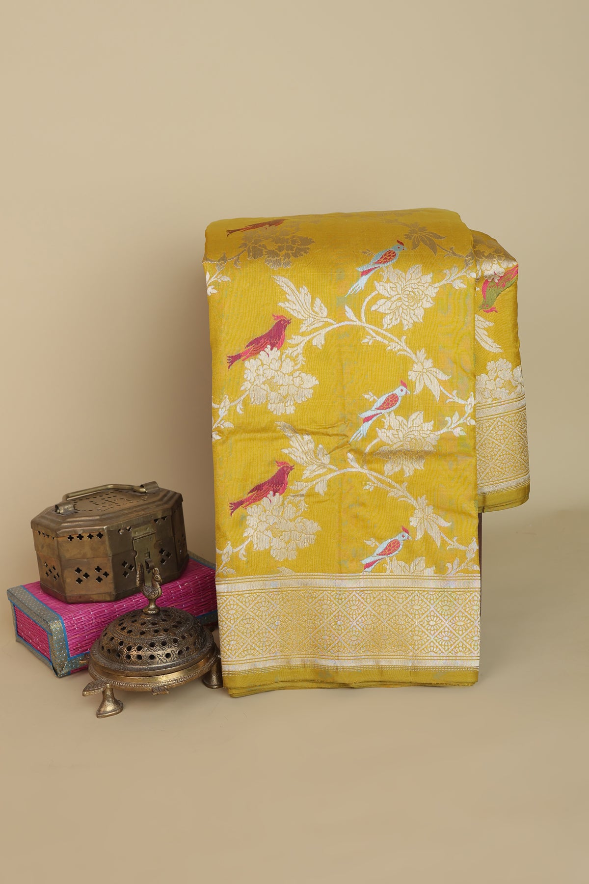 Banarasi Silk Mustard Saree