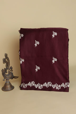 Banarasi Silk Maroon Saree