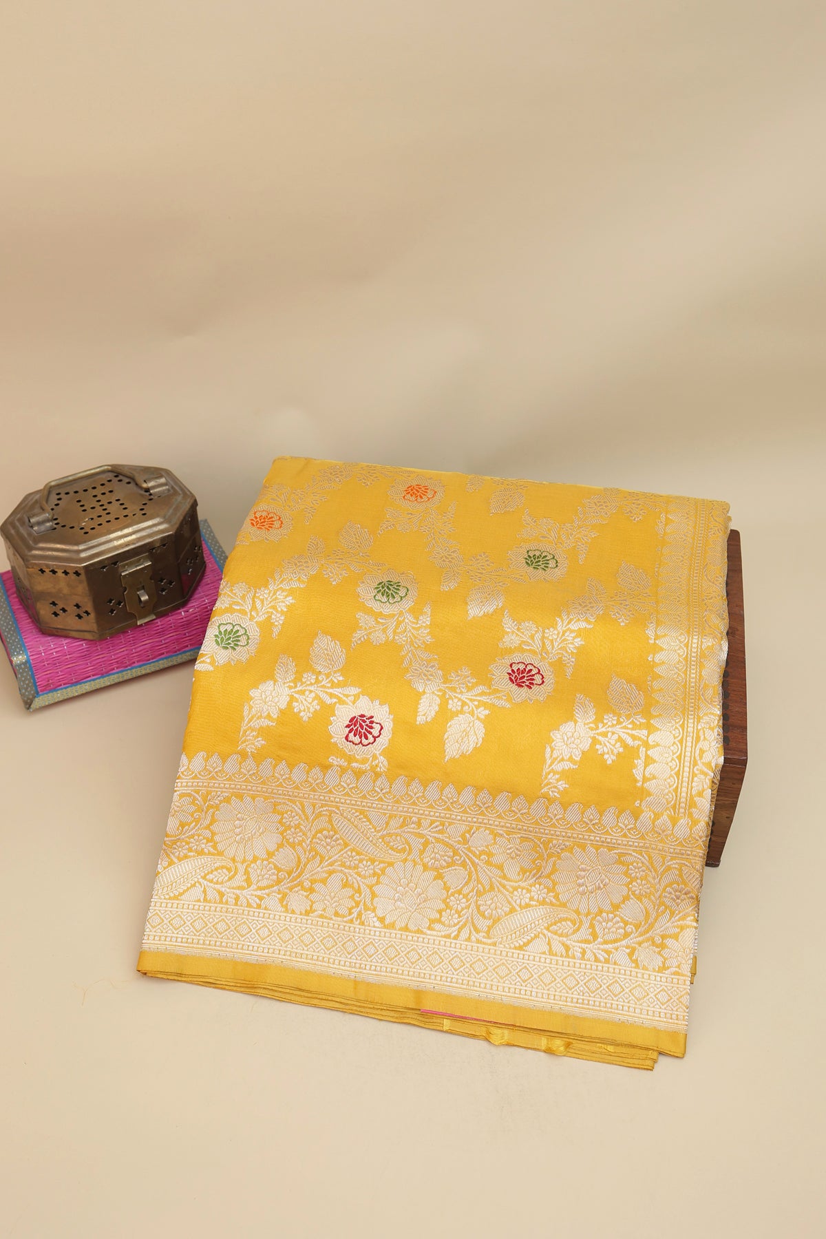 Banarasi Silk Yellow Saree