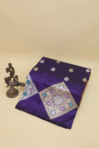 Banarasi Silk Navy Blue Saree