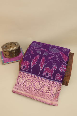 Fusion Silk Violet Saree