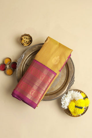 Gadwal Silk Mustard Saree