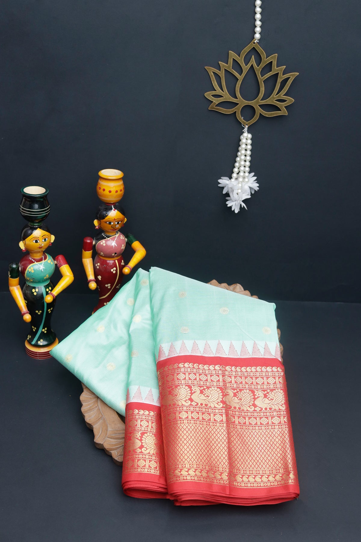 Narayanpet Silk Sea Green Saree