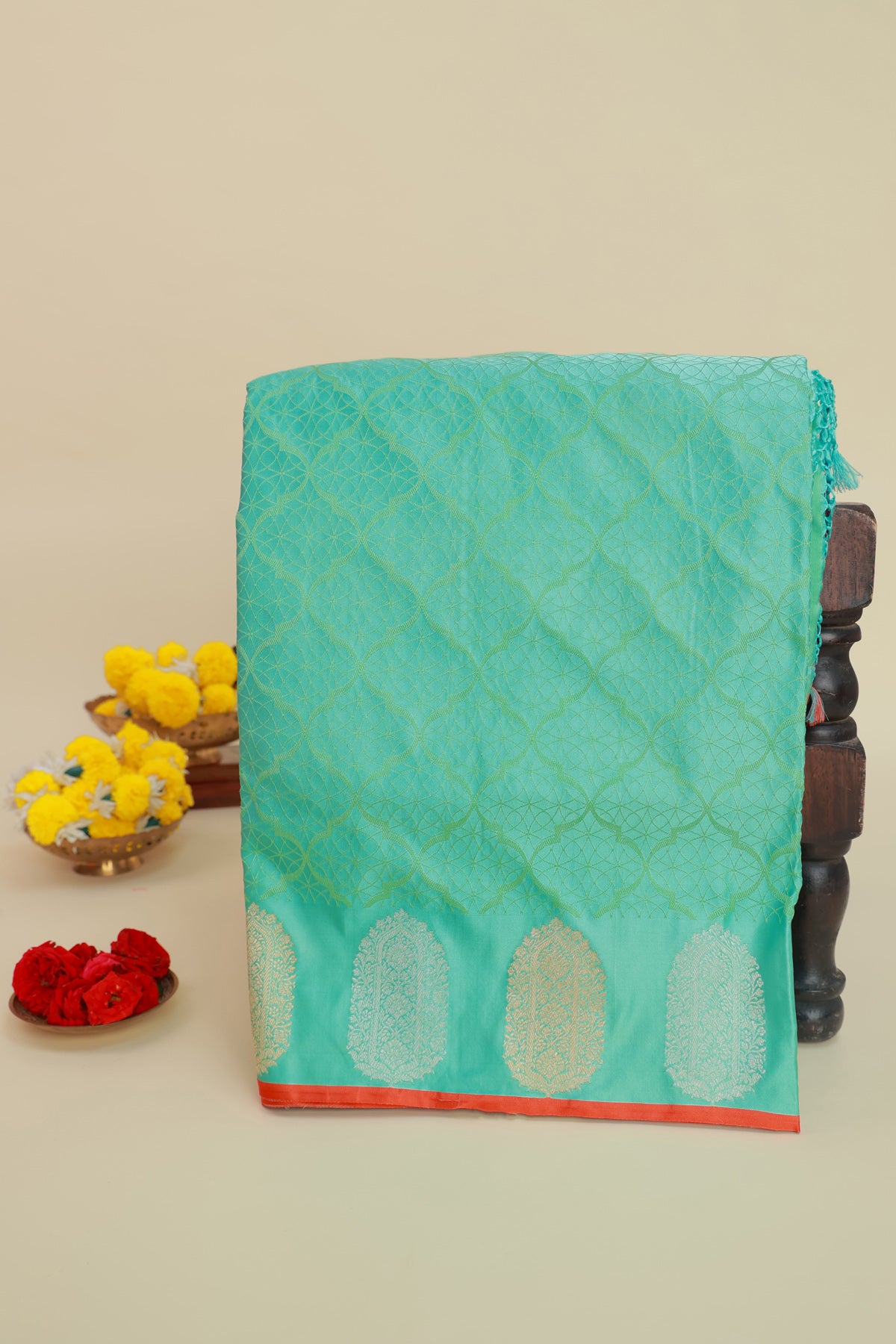 Banarasi Silk Sea Green Saree