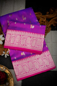 Venkatagiri Silk Purple Saree