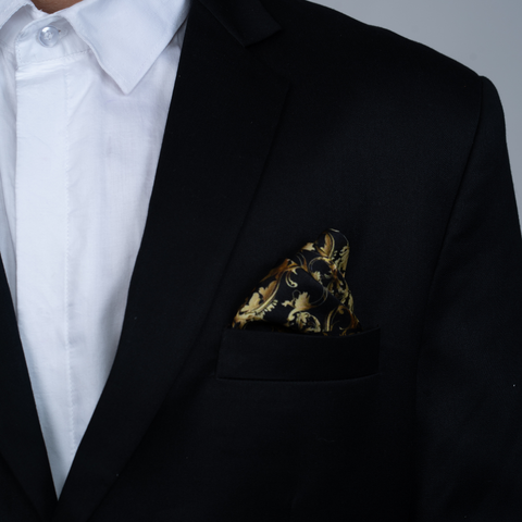 Baroque Pattern Silk Pocket Square